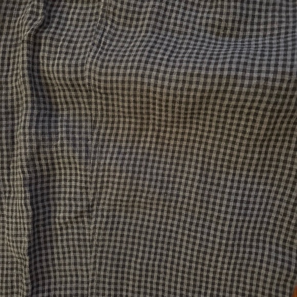 NWT Eileen Fisher Cropped Lantern Pant. Black/gray checks. Size M - Picture 3 of 6